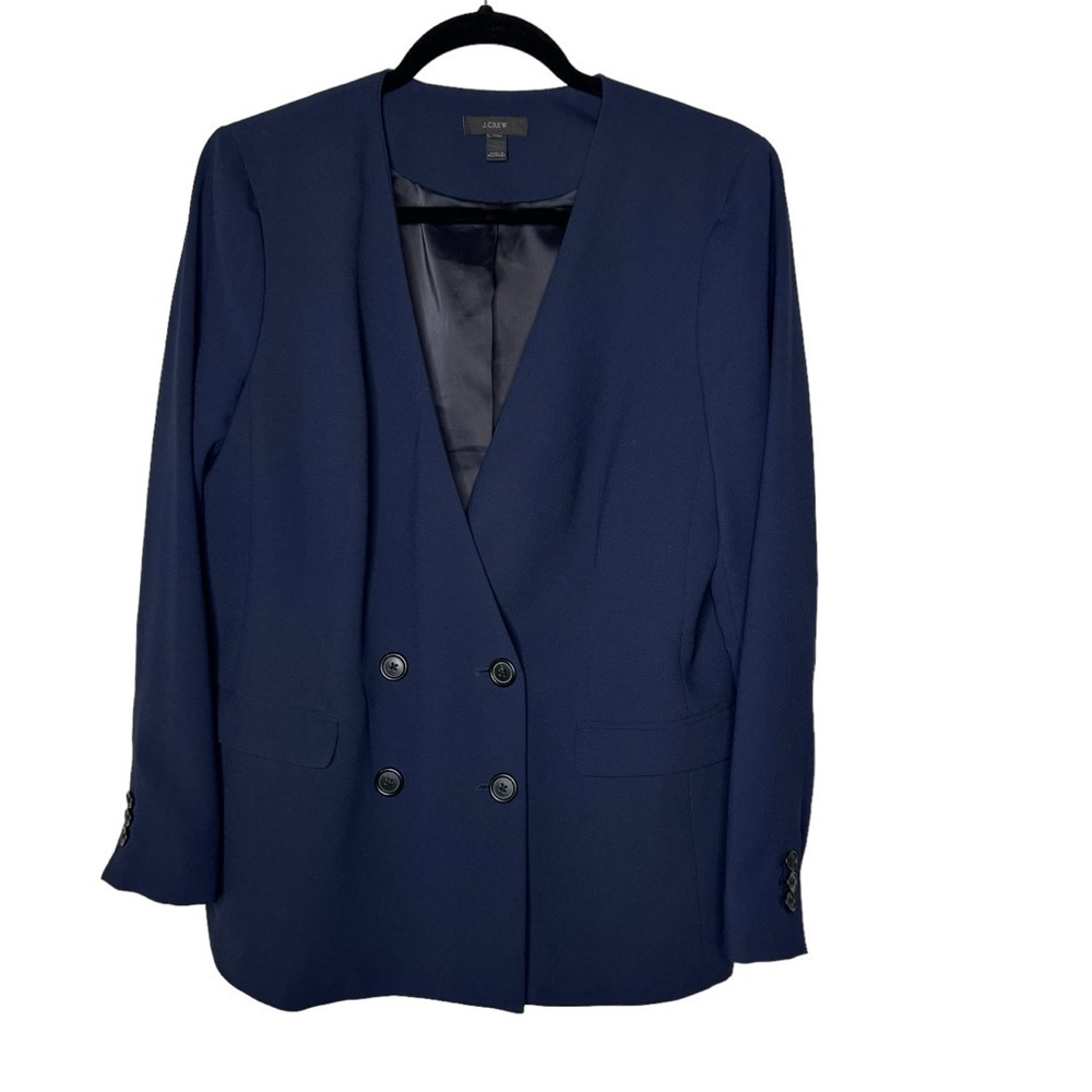 J. Crew French Girl Blazer Jacket Navy Blue 8